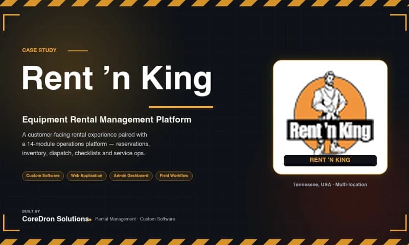 Rent 'n King — Equipment Rental Management Platform